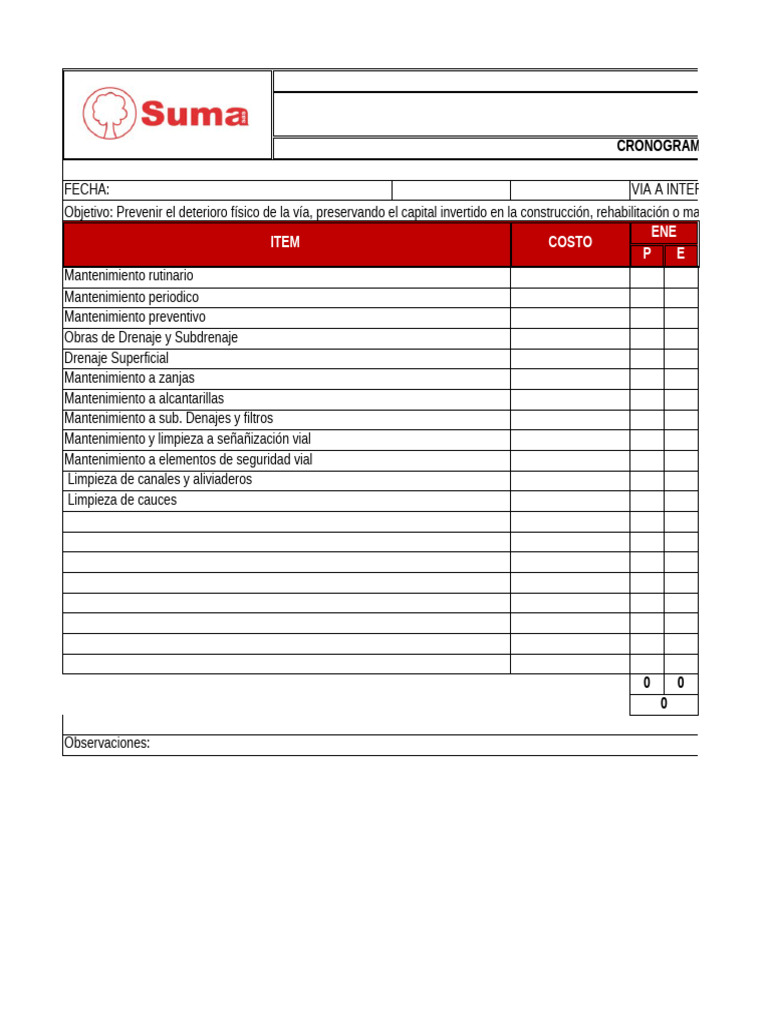 14.3. Plan de Mtto Preventivo de Las Vías Internas | PDF