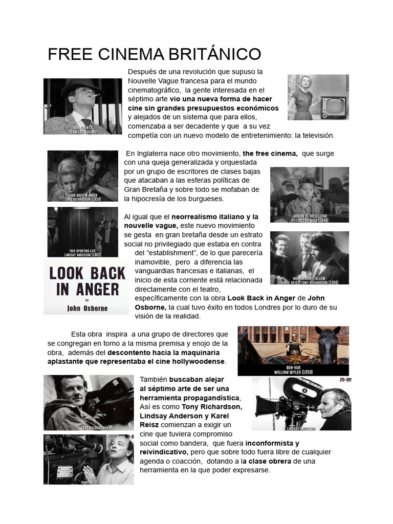 El Movimiento Free Cinema Británico | PDF