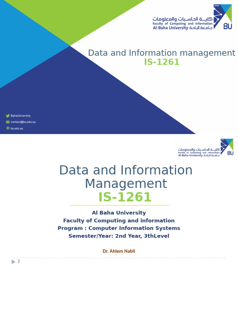 Data and Information Management Overview | PDF | Information Management ...