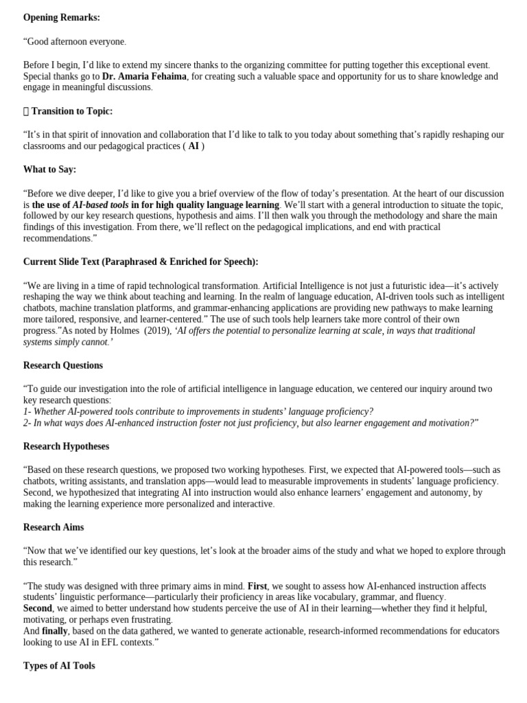 AI Tools in Language Learning Impact | PDF | Artificial Intelligence ...