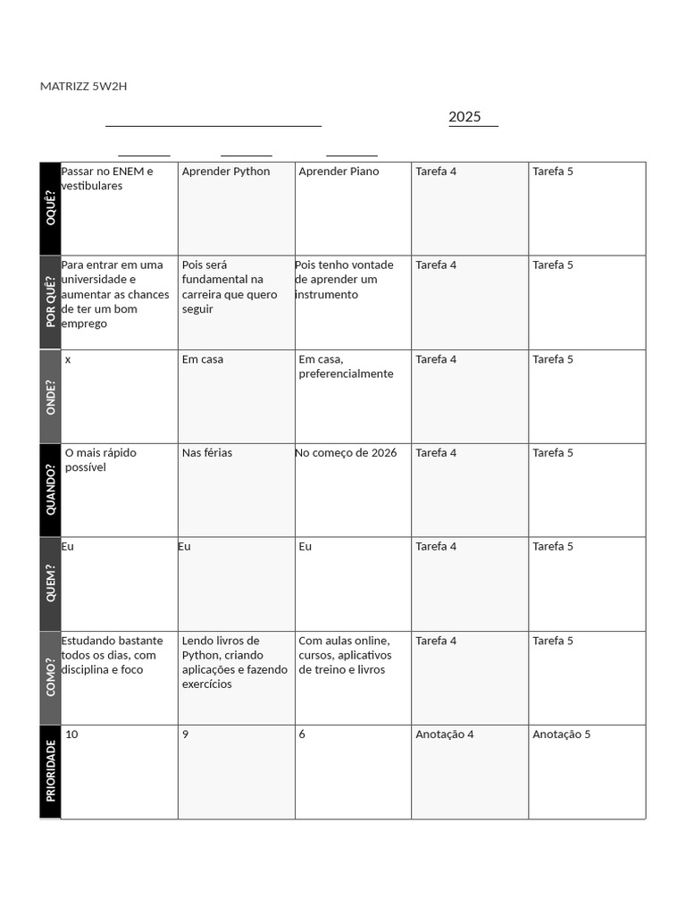 Plano de Estudos para ENEM e Habilidades | PDF