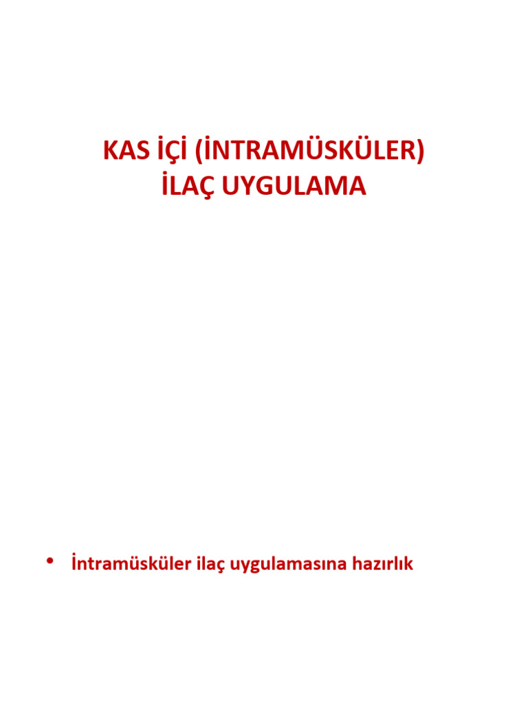 IM İlaç Uygulamaları | PDF