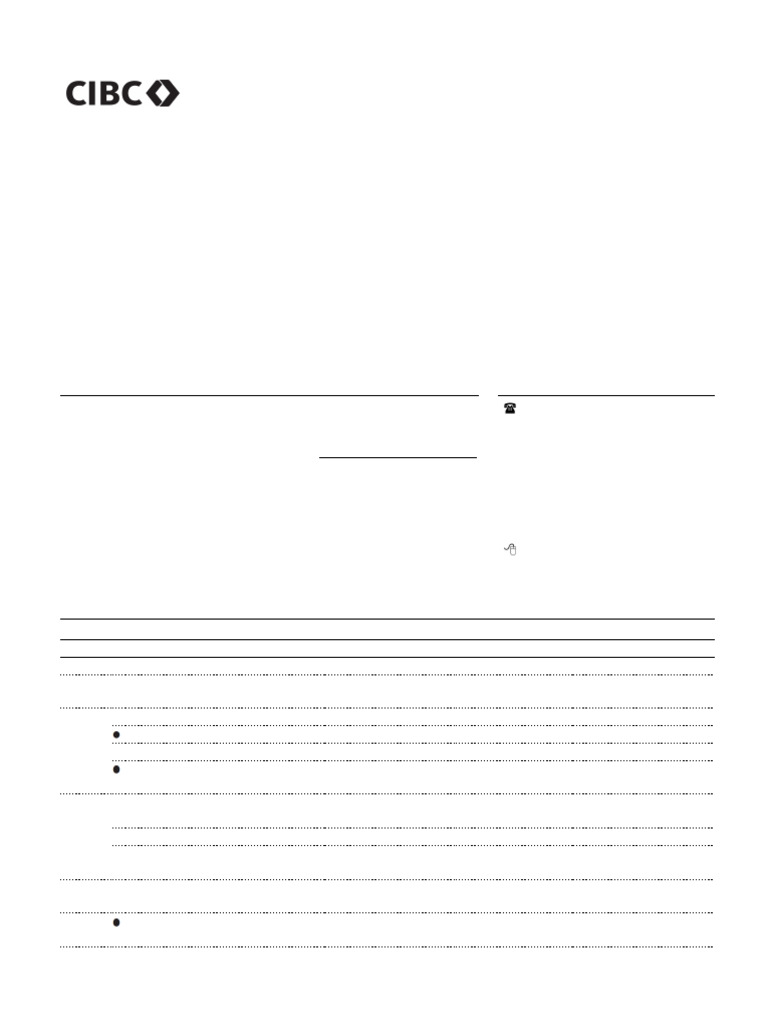 CIBC Account Statement Summary | PDF | Overdraft | Debit Card