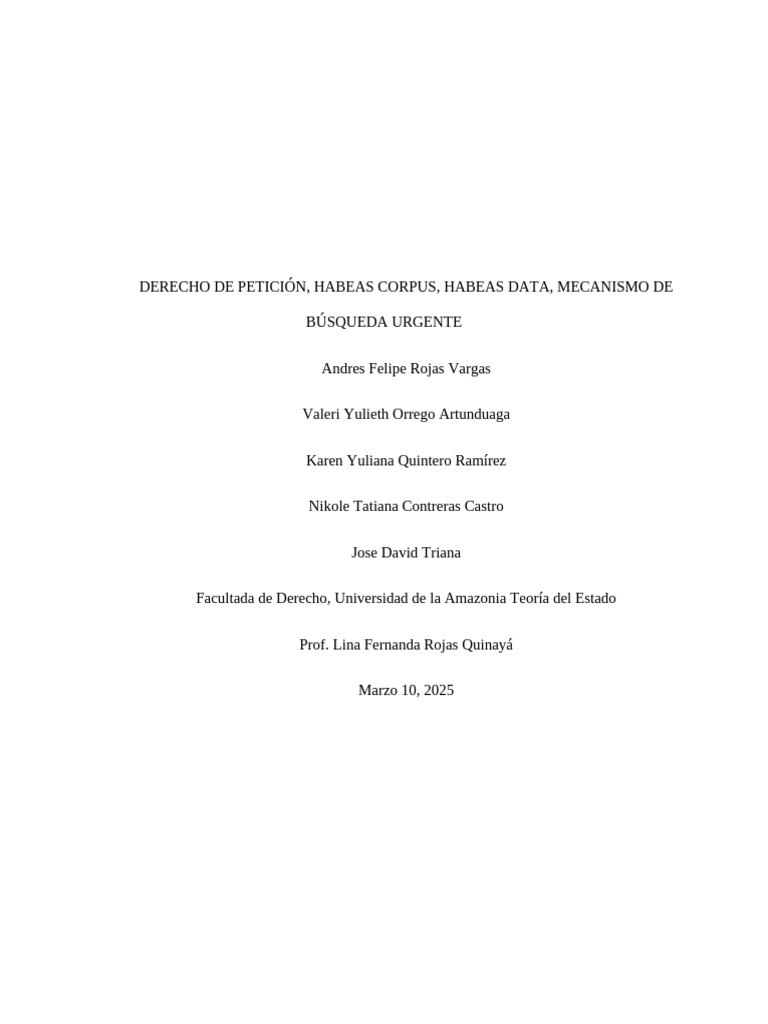 Mecanismos Constitucionales en Colombia | PDF | Justicia | Crimen y ...