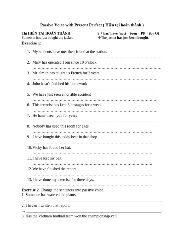 Passive Voice in Present Perfect Tense | PDF