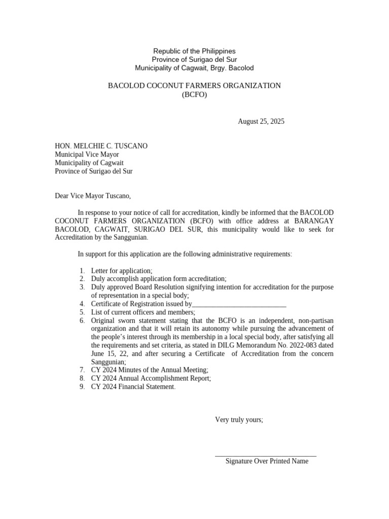 Application For Accredidation | PDF | Philippines