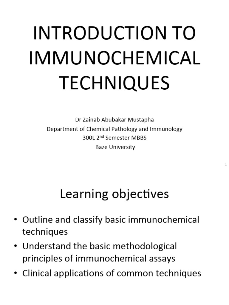 Overview of Immunochemical Techniques | PDF | Immunoassay | Elisa