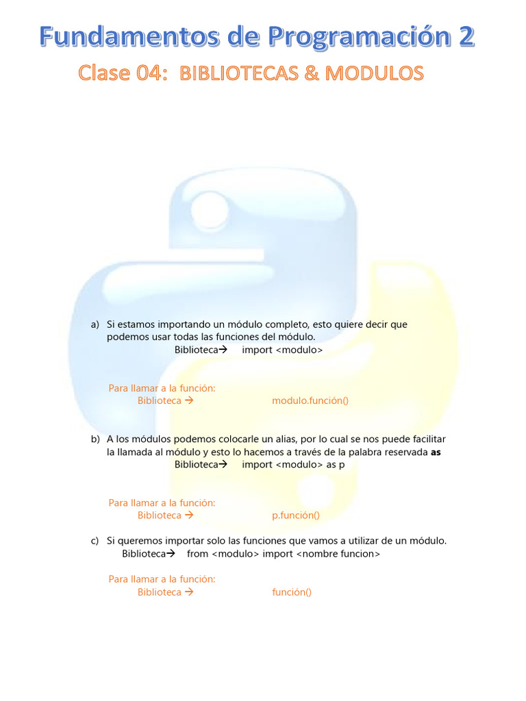 Uso de Módulos y Bibliotecas en Python | PDF | Biblioteca (informática ...
