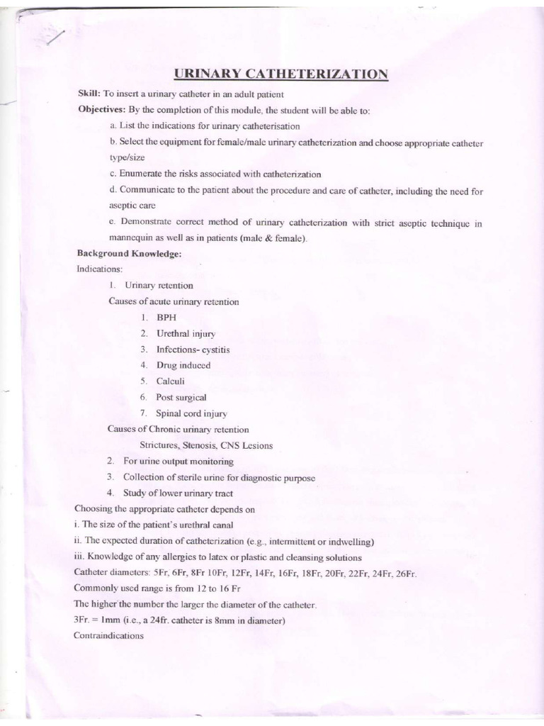 Catheterization | PDF