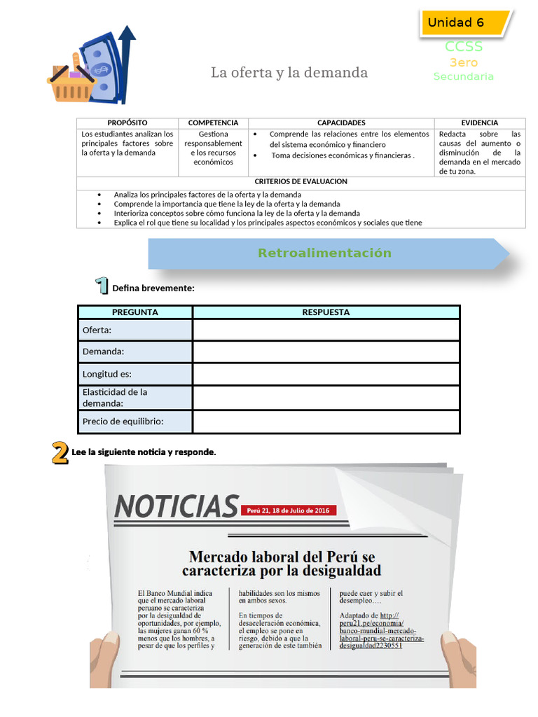 Análisis de Oferta y Demanda Económica | PDF | Oferta (economía ...