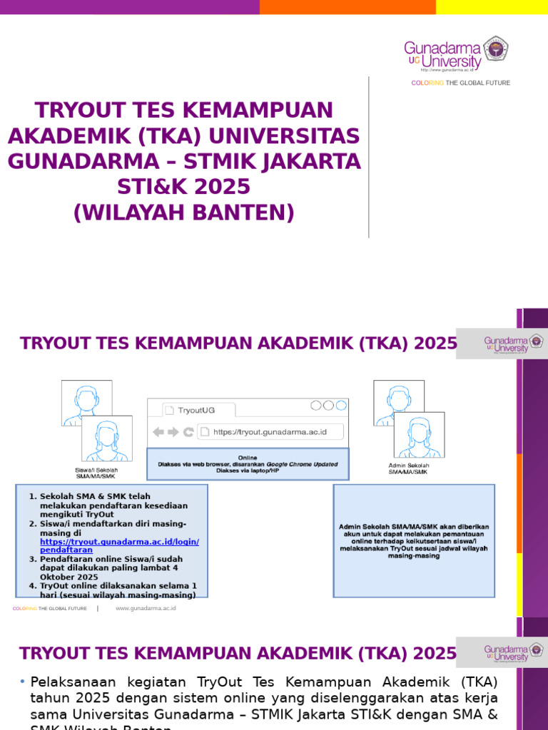 Juklak Try Out Tes Kemampuan Akademik (Tka) 2025 Banten | PDF