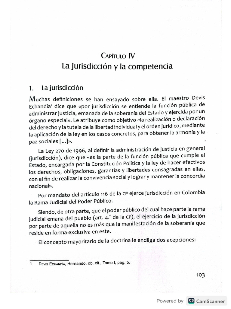 Capitulo IV La Jurisdicción y La Competencia | PDF