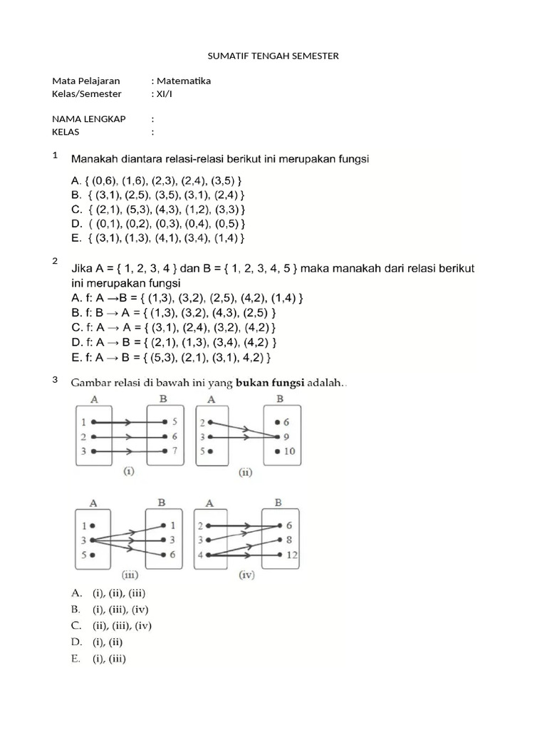 Soal Uts Semester 1 Kelas Xi | PDF