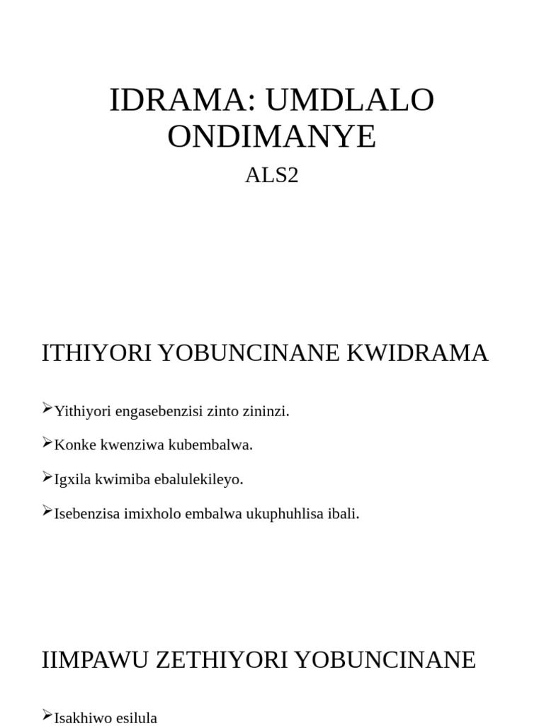 umdlalo-ithiyori-yobuncinane-kwidrama-pdf