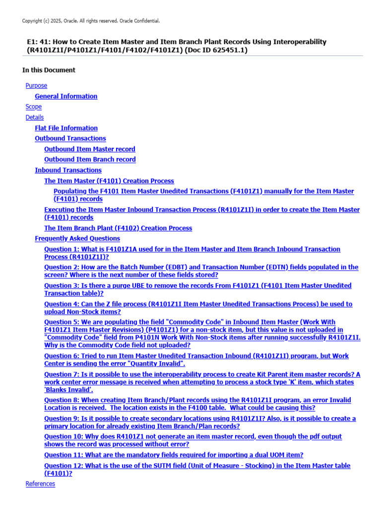Creating F4101 and F4102 Records Guide | PDF | Electronic Data ...