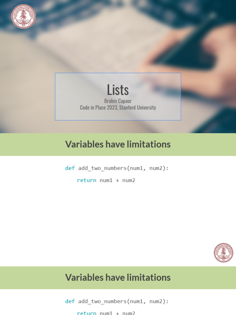 CiP 2023_ Lists | PDF | Computer Science | Object Oriented Programming