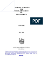 I. Standard Guildelines For Pre-Qualification of Constult