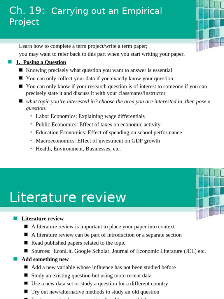 Guide to Writing an Empirical Paper | PDF | Dependent And Independent ...