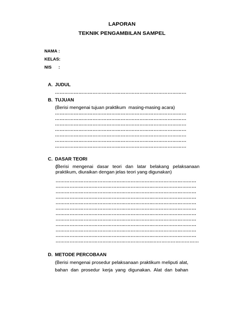 Format Laporan TPC | PDF