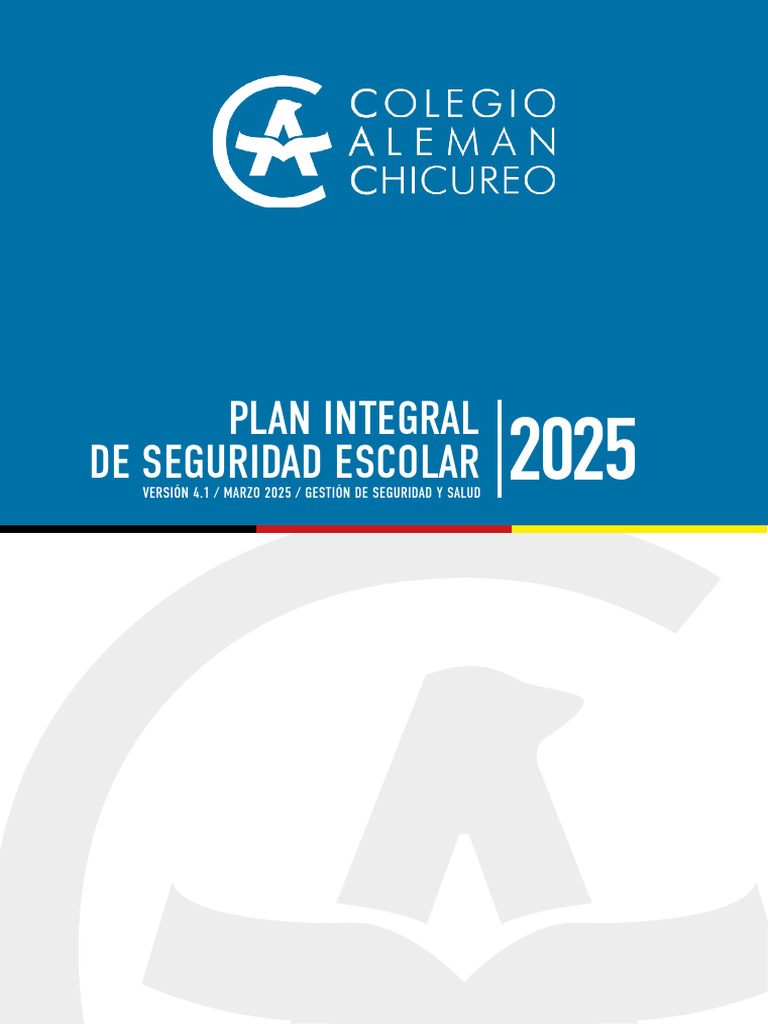 Plan de Seguridad Escolar 2025 | PDF