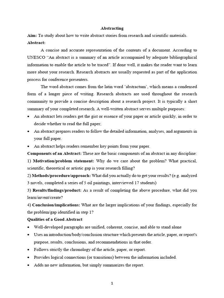 Writing Effective Research Abstracts | PDF | Abstract (Summary ...