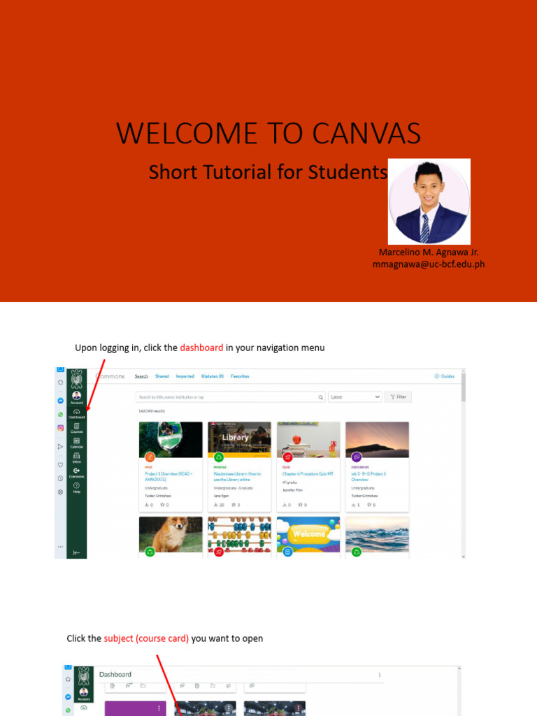 Canvas Tutorial for UC BCF Students | PDF