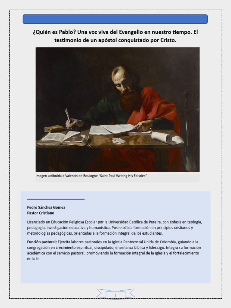 Testimonio de Pablo en la Biblia | PDF | Pablo el apóstol | Jesús