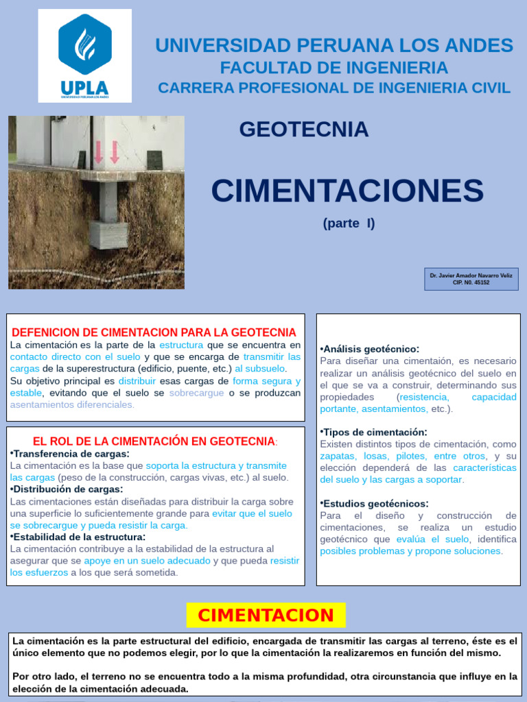 Cimentaciones en Geotecnia: Fundamentos y Tipos | PDF | Fundación ...