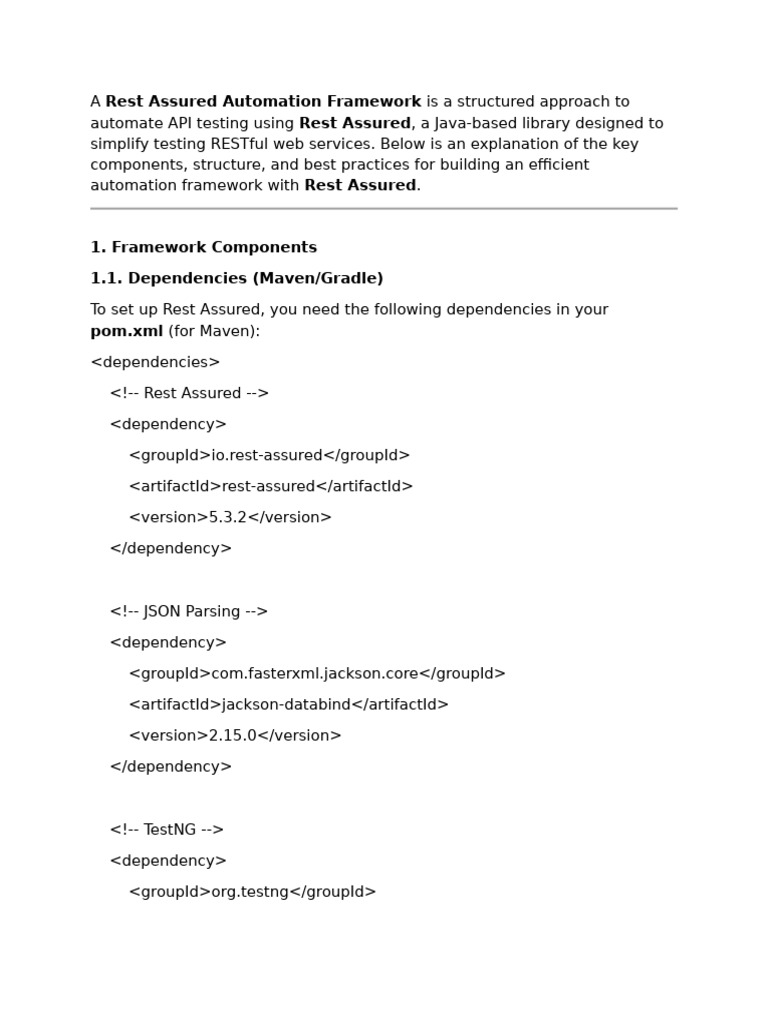 Rest Assured Framework Structure Guide | PDF | Json | Systems Architecture