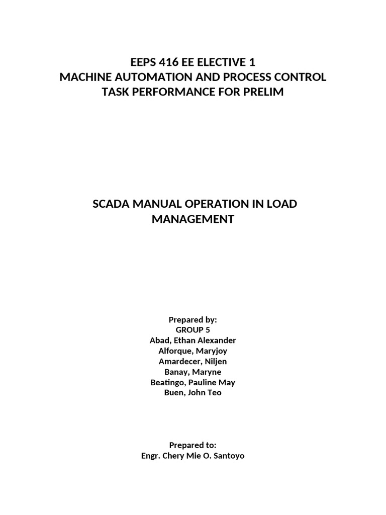 SCADA Manual Load Management Guide | PDF | Scada | Power Supply