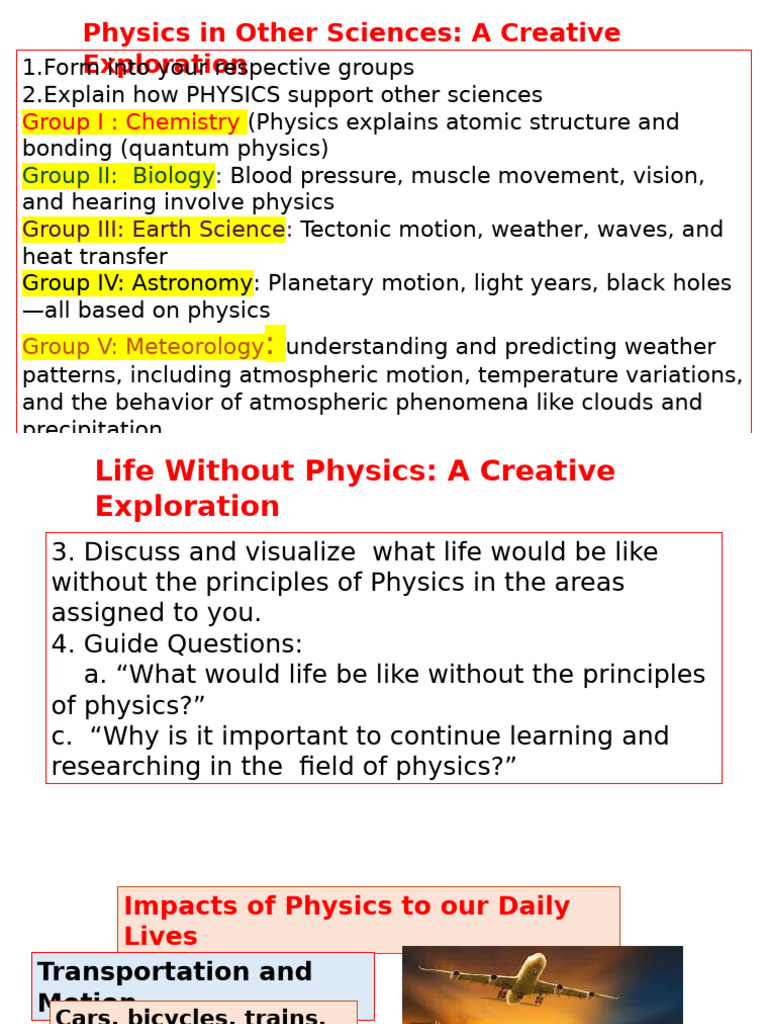 Physics' Role in Everyday Life | PDF | Physics | Light