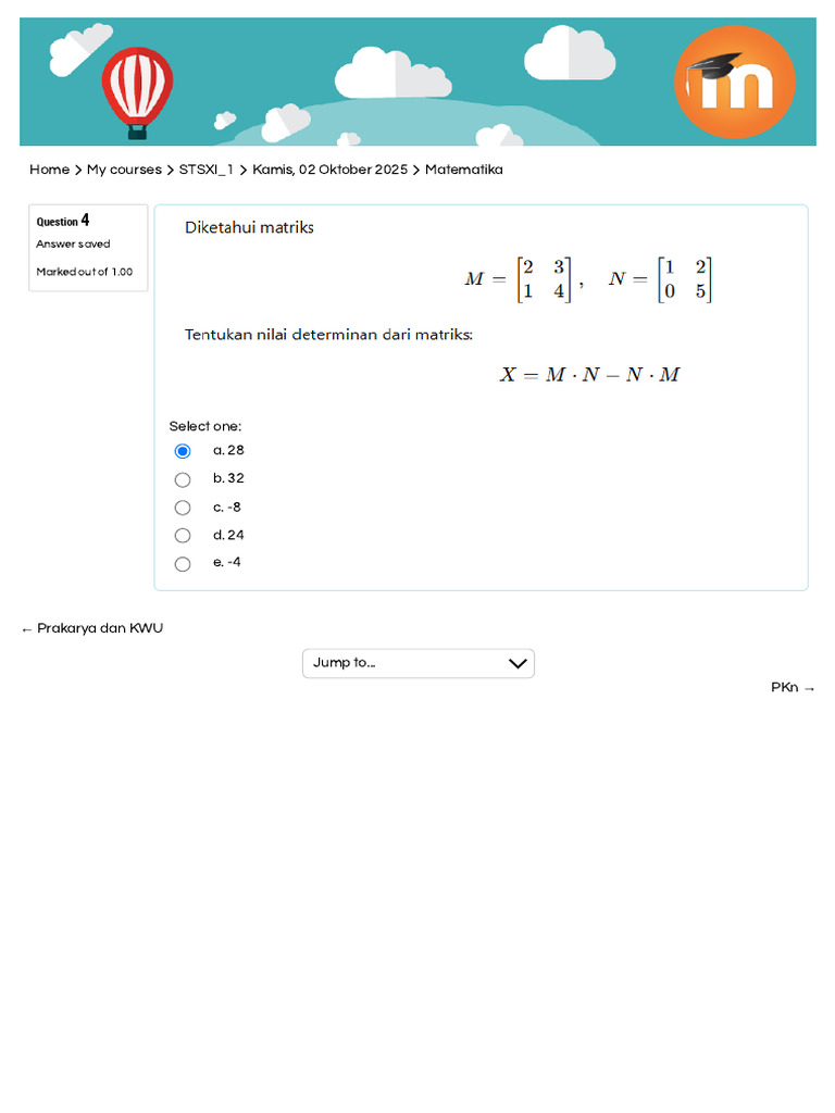 Matematika Quiz Questions and Answers | PDF