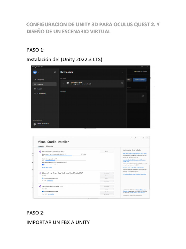 Configuracion de Unity 3d para Oculus Quest 2 | PDF
