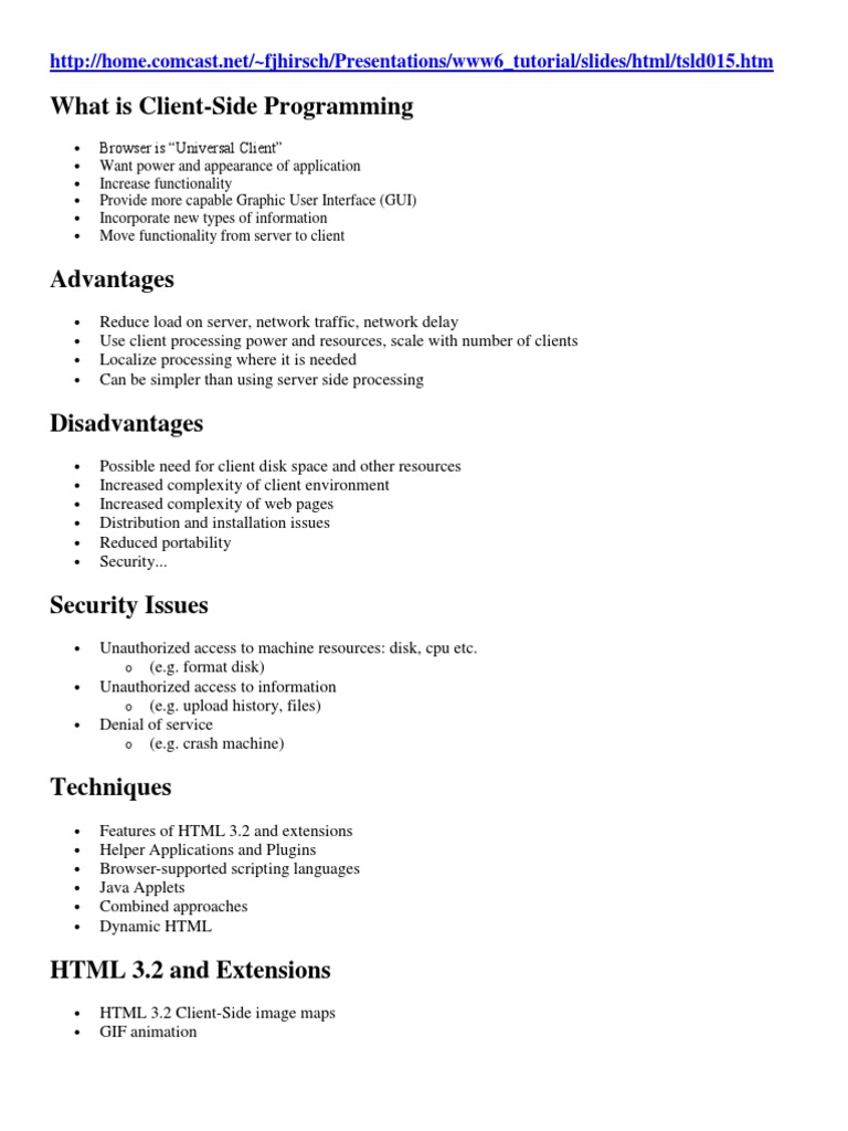 Client Side Programming | PDF | Dynamic Web Page | Java Script