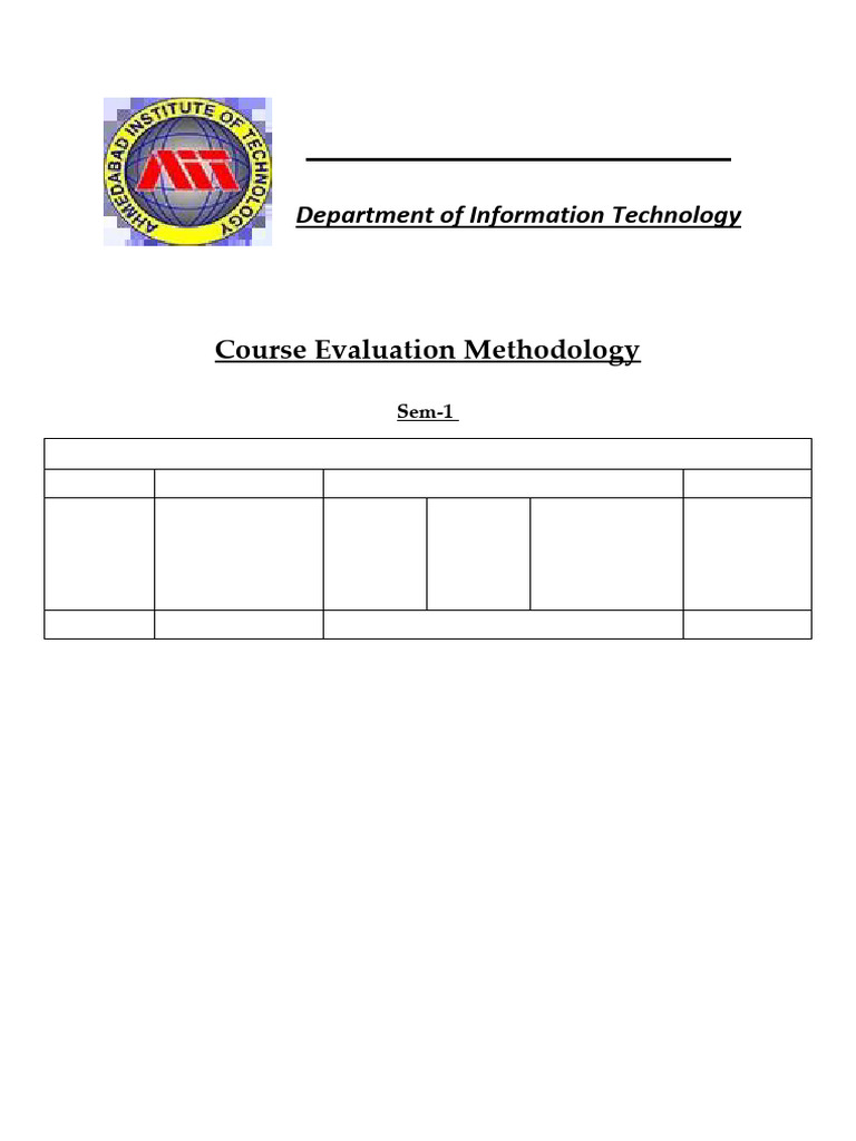 Course Evaluation Methodology | PDF