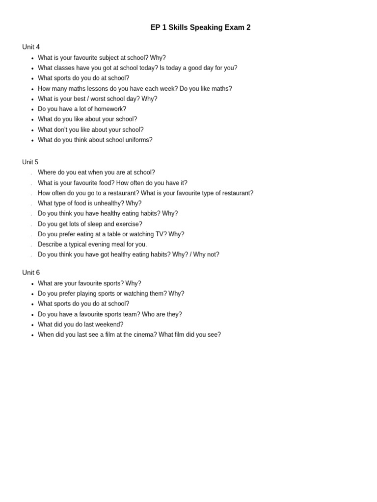 Speaking Exam Skills for Students | PDF