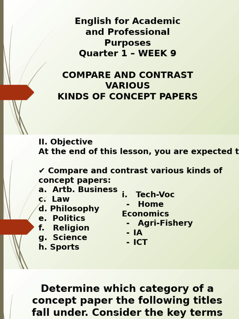 Concept Papers: Types and Guidelines | PDF