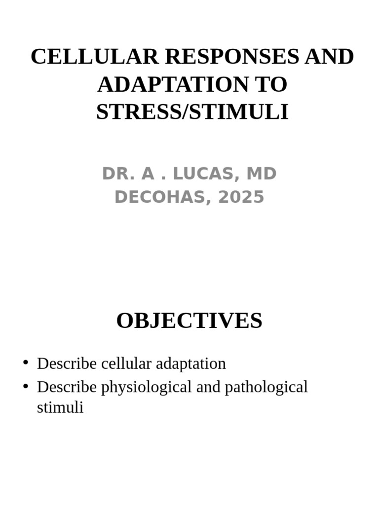 Lect 2c Cell Adaptation | PDF | Atrophy | Cell (Biology)