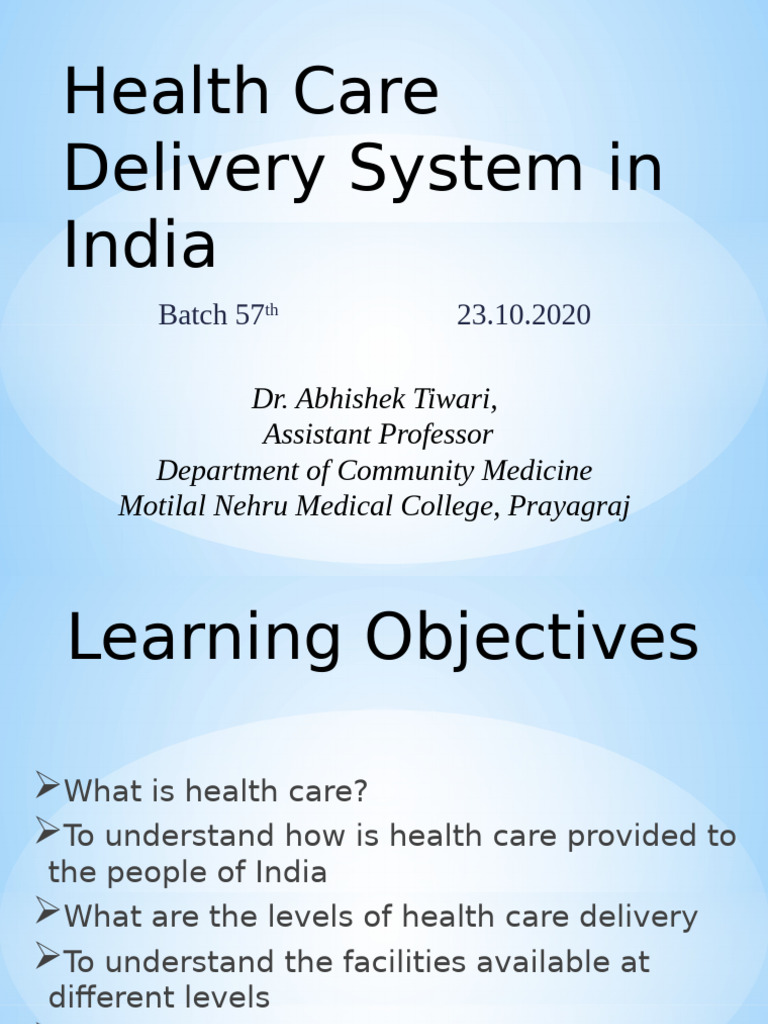 Health Care Delivery System in India | PDF | Health Care | Social Programs