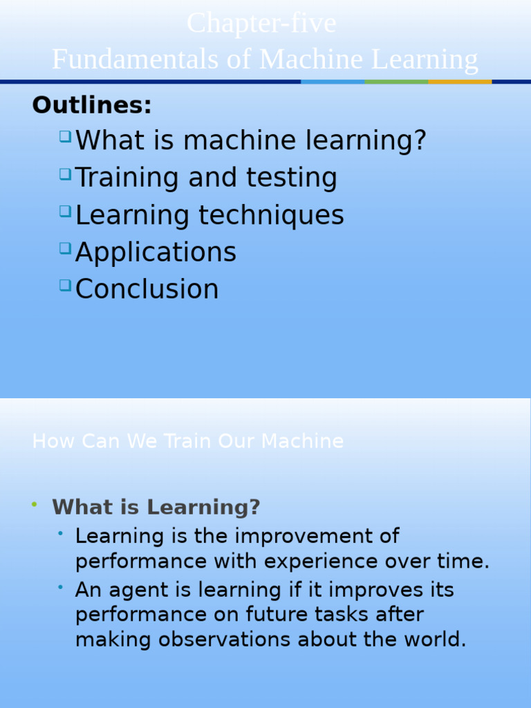 Chapter V Machine Learning | PDF | Machine Learning | Artificial ...