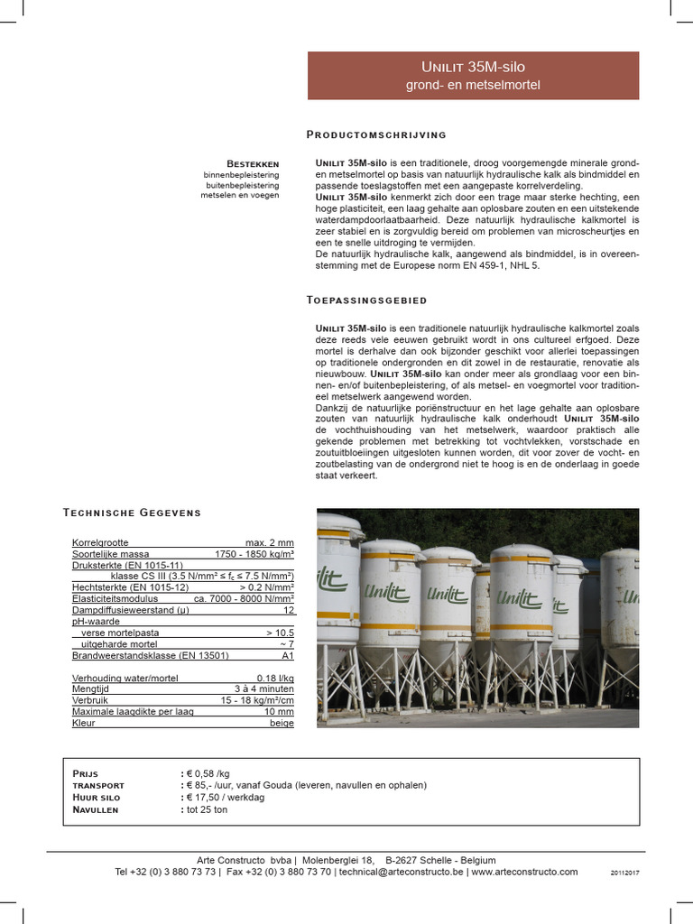 UNILIT 35m-Silo Tech Fiche | PDF