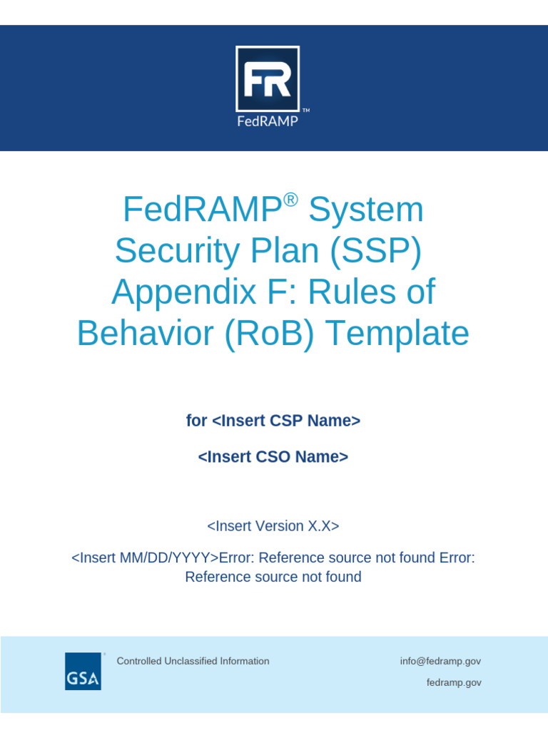 FedRAMP RoB Template for Cloud Services | PDF | Computer Security ...