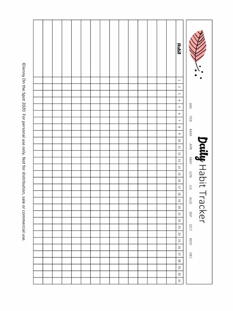 Daily Habit Tracker 1 | PDF