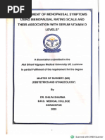 AMS Menopause Symptom Score Sheet | PDF