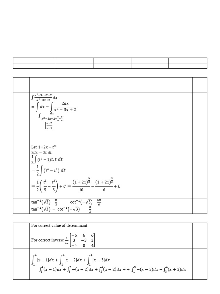 Class XII Math Test Marking Scheme | PDF | Chess Theory | Chess