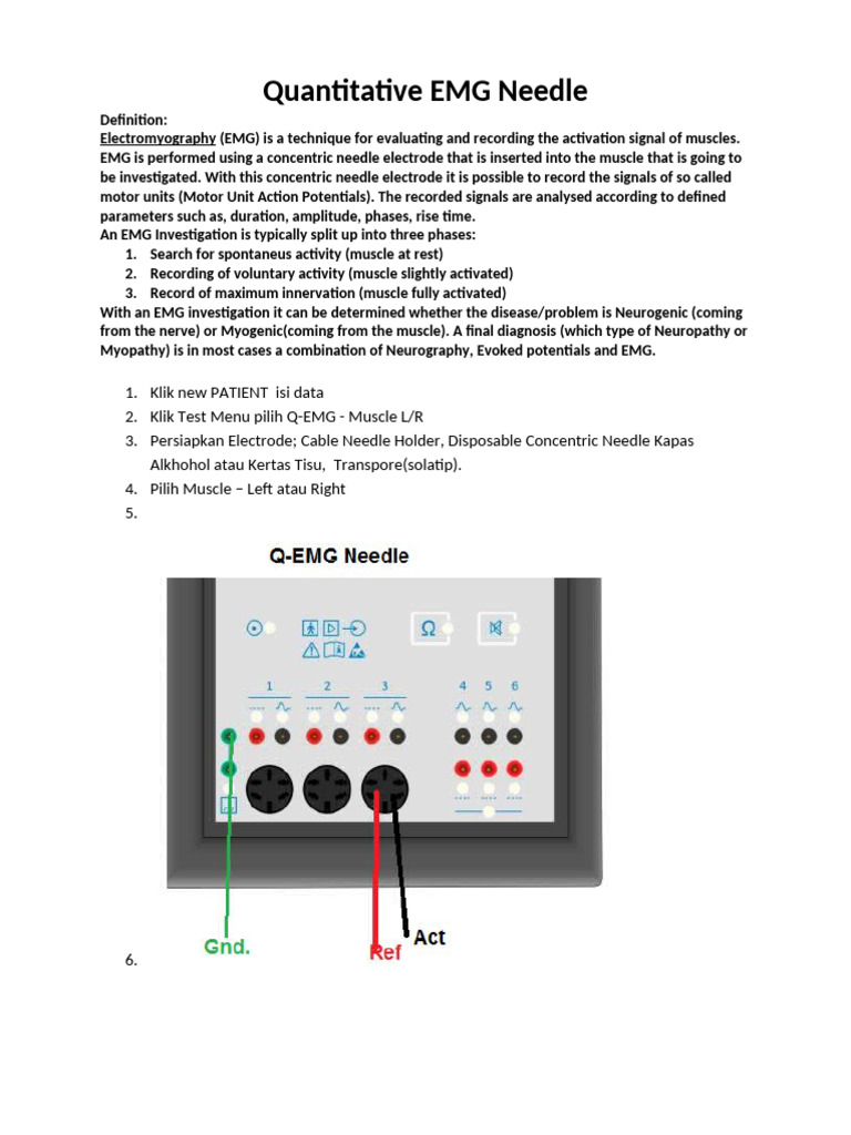 Quantitative EMG Needle Procedure Guide | PDF | Electromyography ...