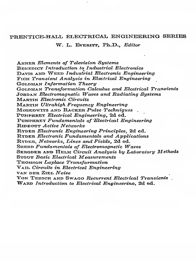 Electrical Engineering: Networks & Fields | PDF | Electrical Network ...