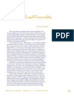 Legal Personality Legal Personality Legal Personality Legal Personality Legal Personality