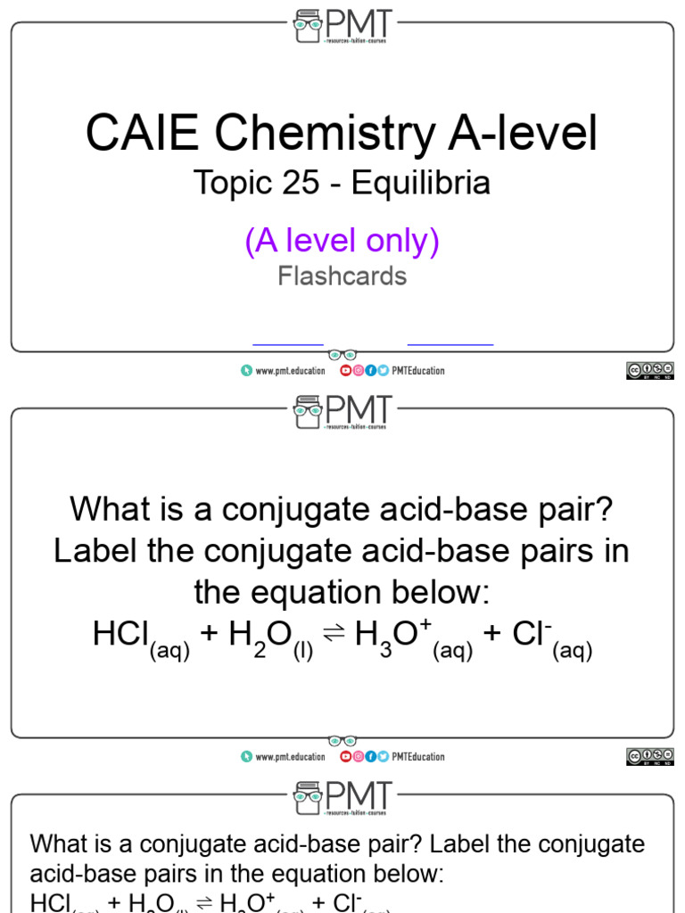 A-Level Chemistry Equilibria Flashcards | PDF | Chemical Equilibrium ...