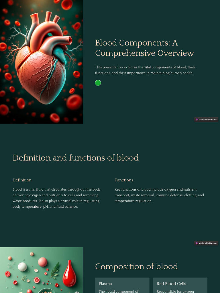 Blood Components and Their Functions | PDF | Blood | Blood Cell
